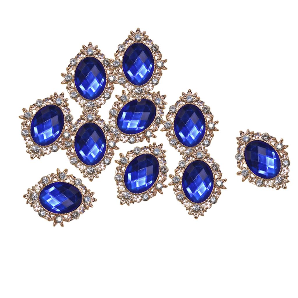 Embellishment Glue Craft - Botões de strass ovais com base