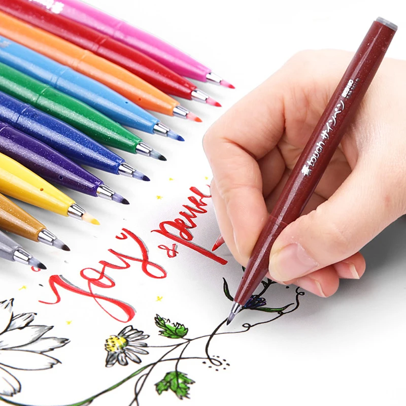 Pentel Pen Sign Pen - Conjunto de Canetas Touch Brush Pentel