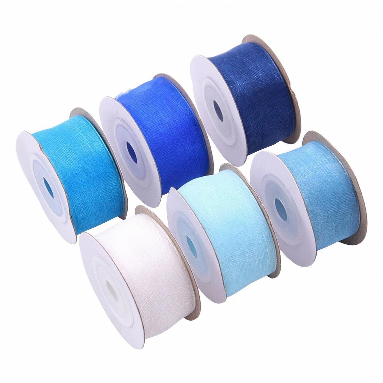 Organza Ribbon Spool - Fita de nylon translúcida em rolo,