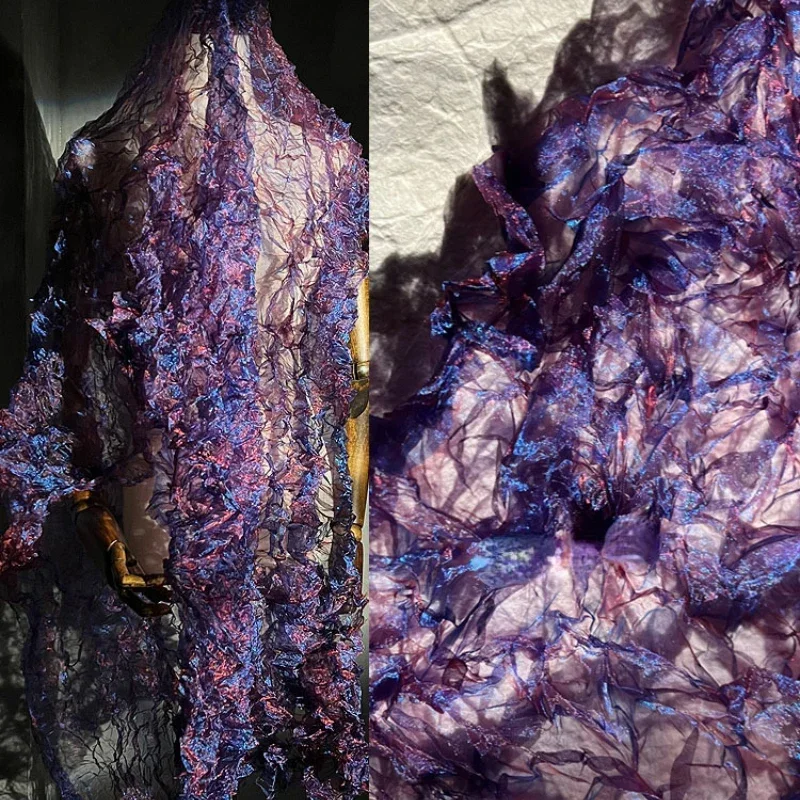 Tecido de malha laser plissado - Crystal Mesh Fabric avaliação e preço