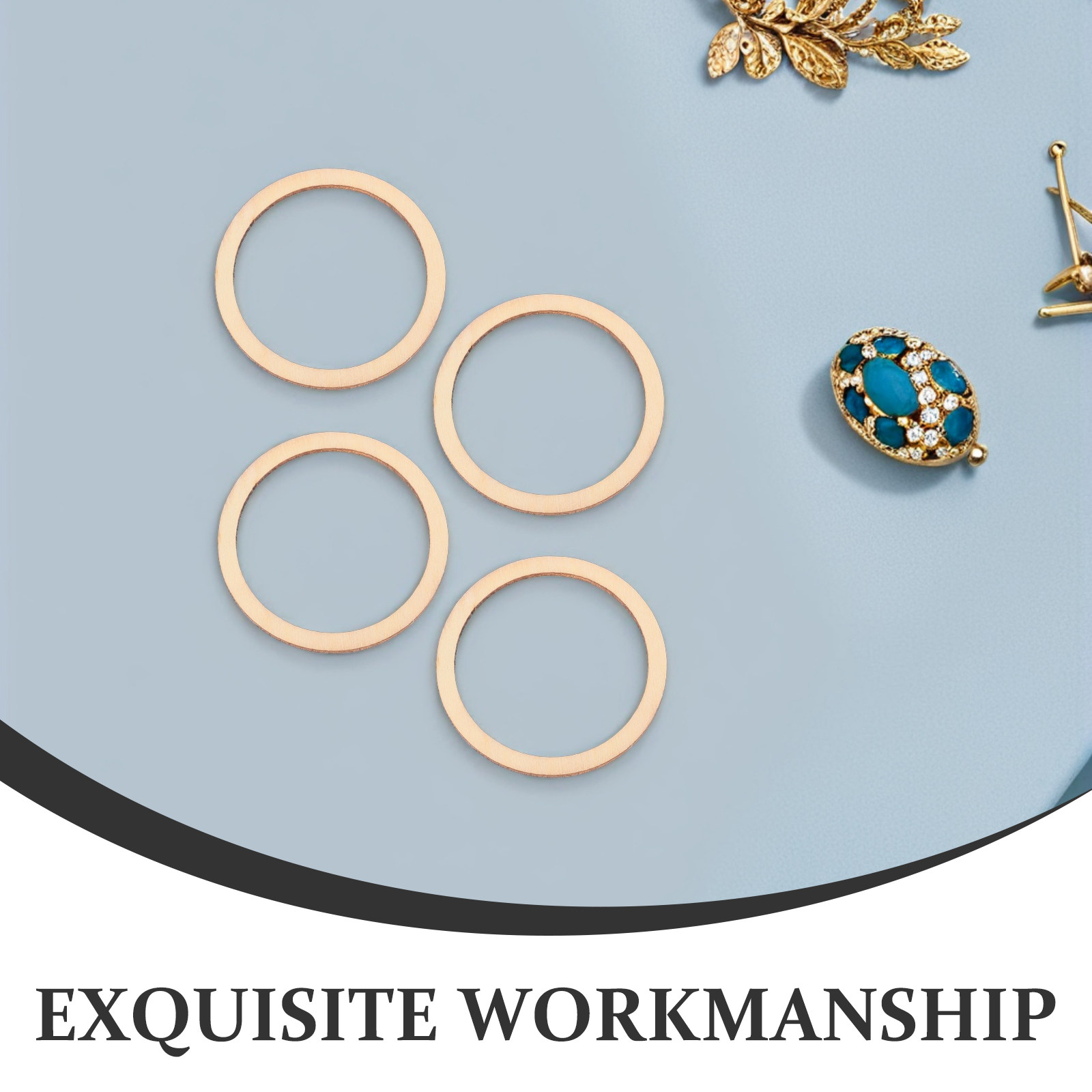 50 Peças de Enfeites de Madeir - Embellishments For Scrapbooking avaliação e preço
