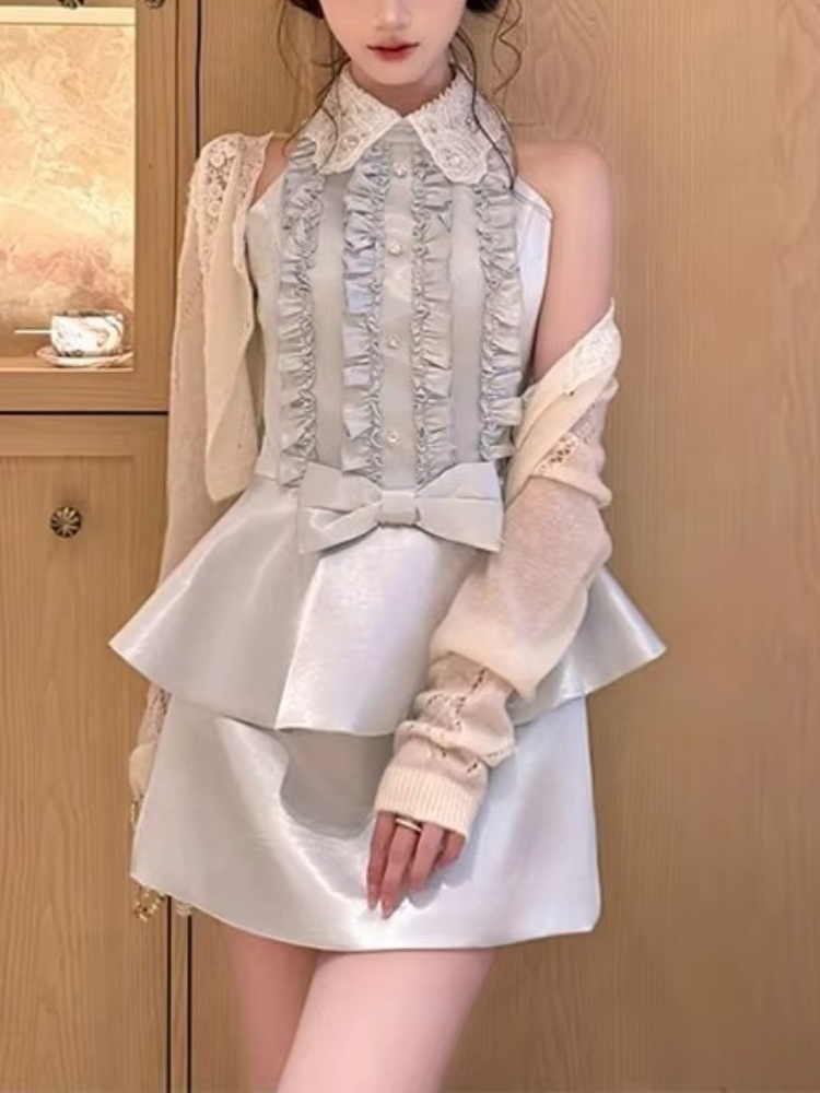 Conjunto de 2 peças estilo Lol - Elastic Lace Trim avaliação e preço