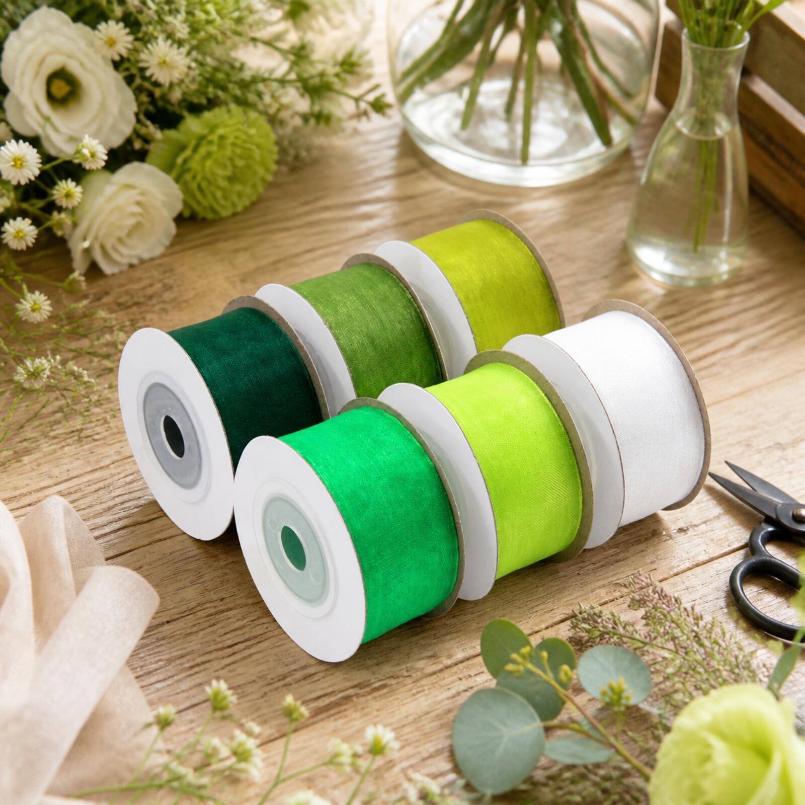 Carretel de fita decorativa tr - Organza Ribbon Spool avaliação e preço