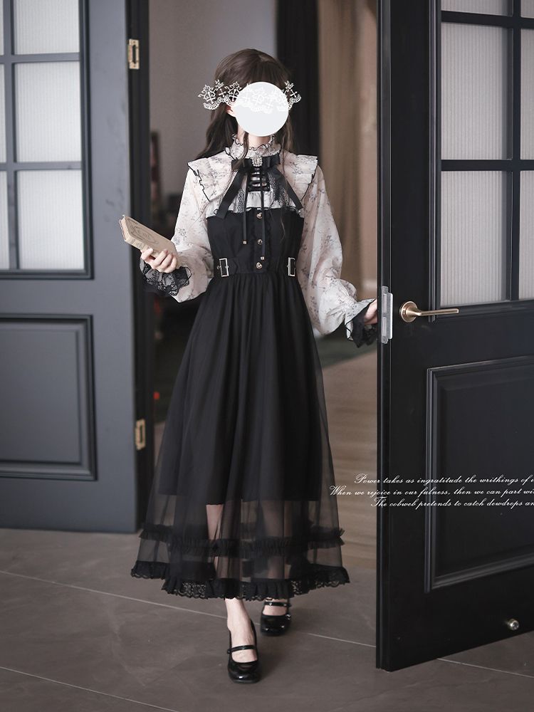 Vestido Lolita Vintage Francês - Elastic Lace Trim avaliação e preço