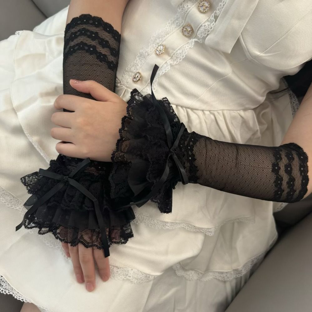 Luvas sem dedos com renda vaza - Elastic Lace Trim avaliação e preço