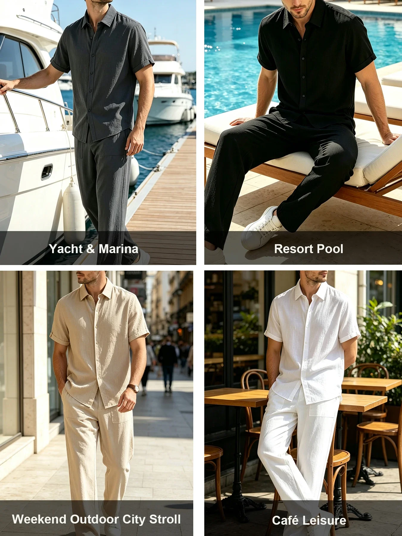 Conjunto de verão para homens, - Embellish Knit avaliação e preço